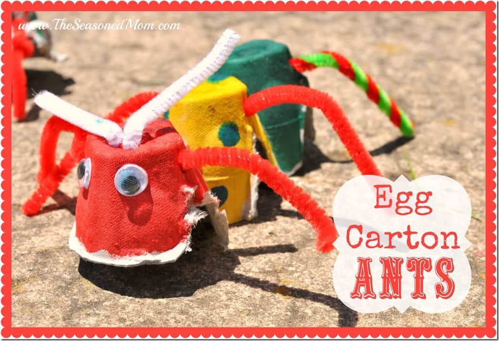 Ant craft made of egg cartons