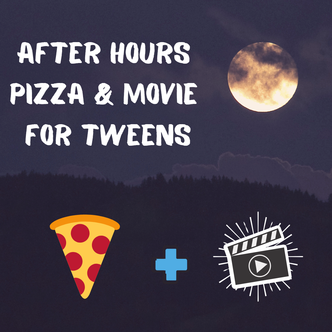 Pizza and Movie Clipart with Program Title