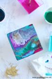 colorfully painted coaster