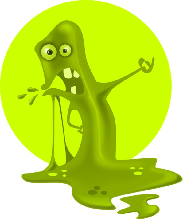 Green slime monster