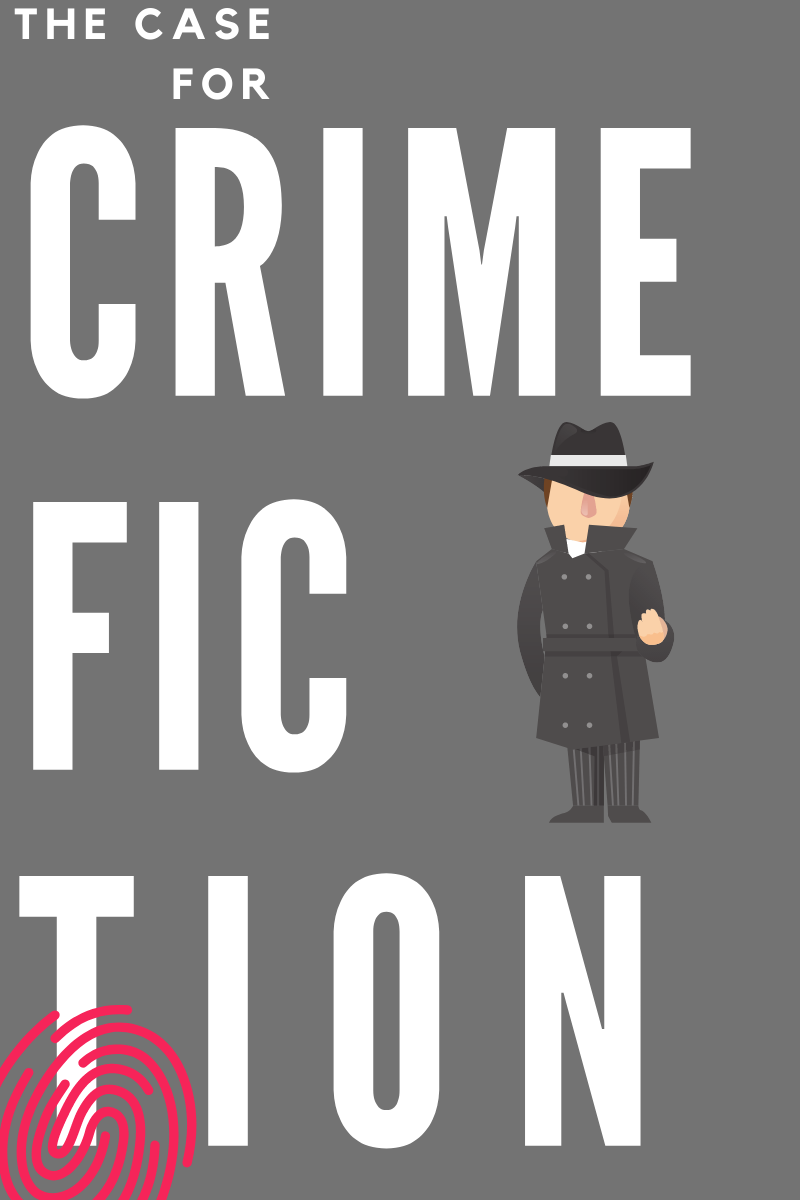 Image that reads the case for crime fiction and shows a private detective