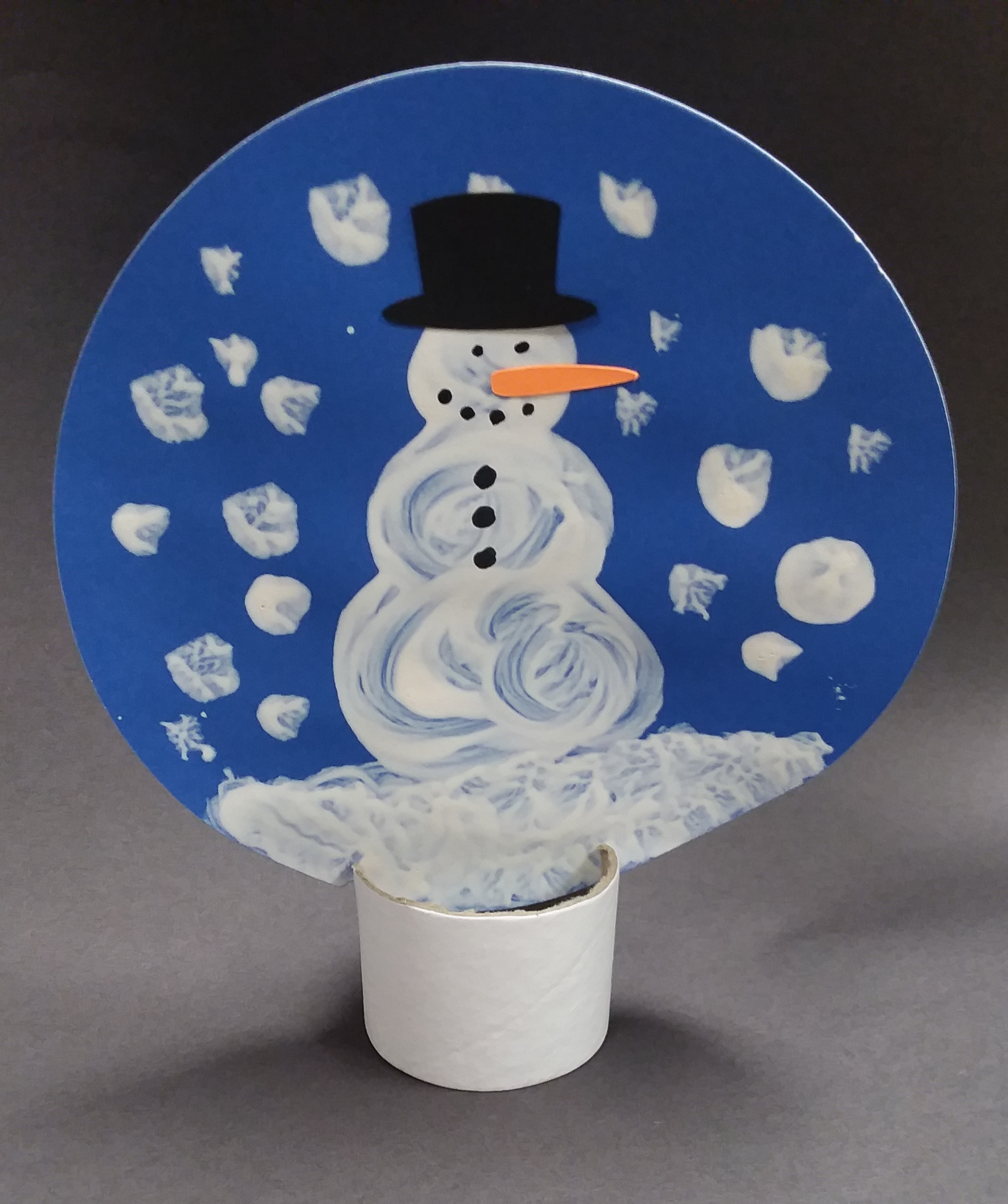 Paper snow globe craft example