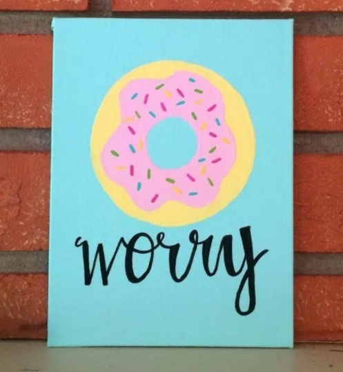 Donut Worry Canvas Craft
