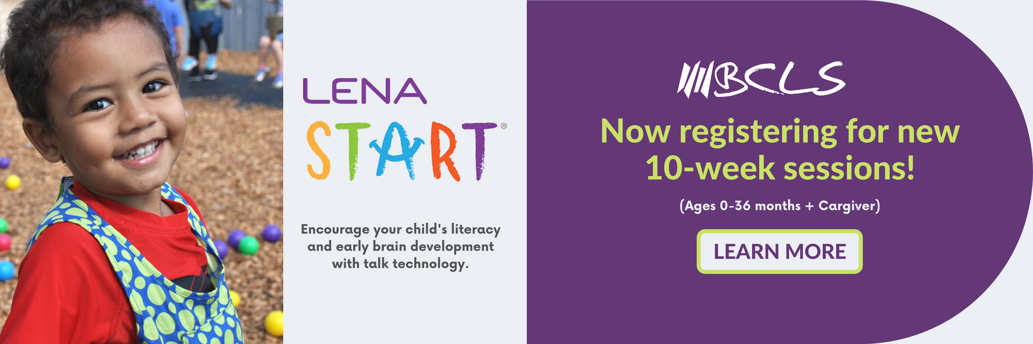 Now registering for 10-week LENA Start classes for babies, toddlers and caregivers