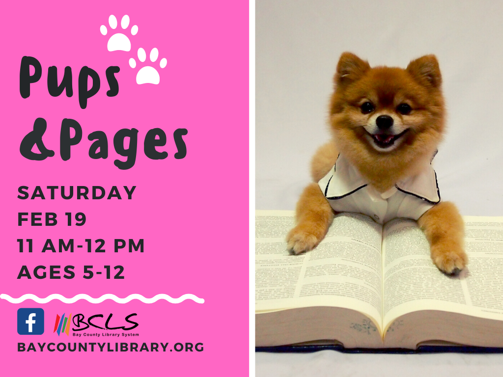 Pups and Pages flyer