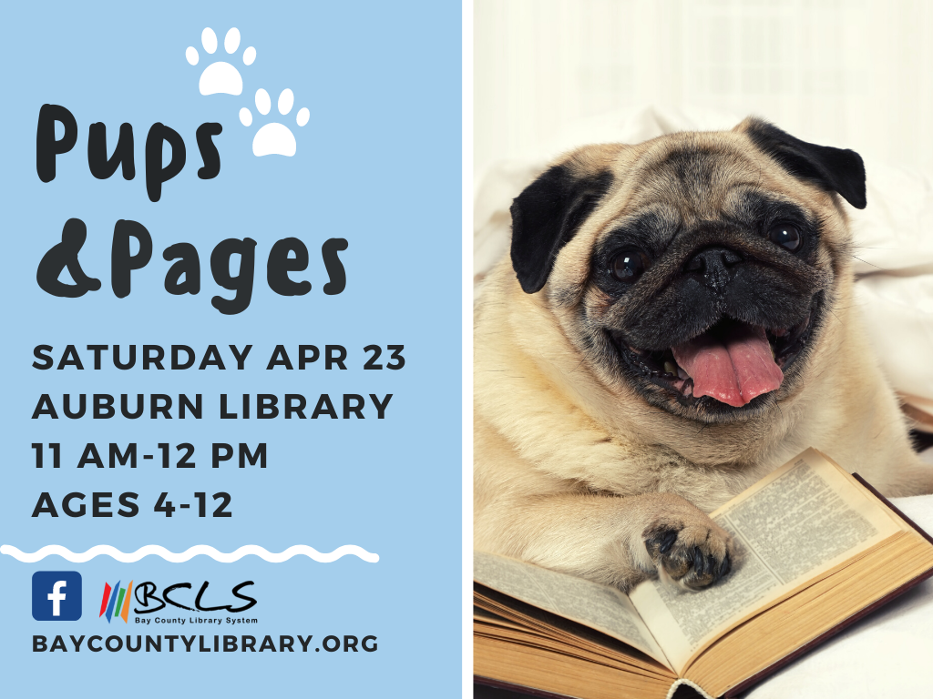 Pups and Pages flyer