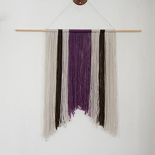 Image of yarn wall hanging with assorted colors