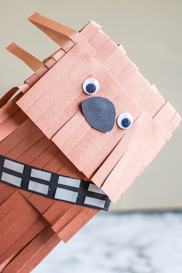 Chewbacca paper bag puppet star wars craft