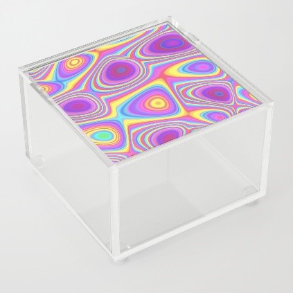 image of acrylic box with stained glass paint appearance