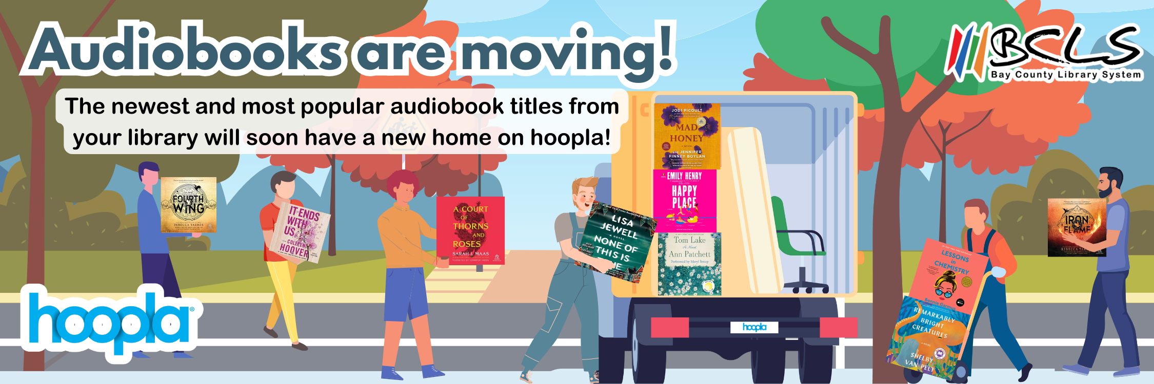 audiobooks are moving to hoopla at BCLS