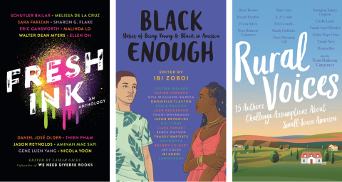 Covers for Fresh Ink, Black Enough and Rural Voices