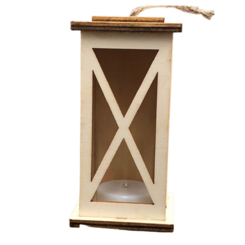 Wooden Lantern with a Tea Light inside