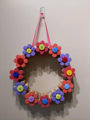 Cork Flower Wreath