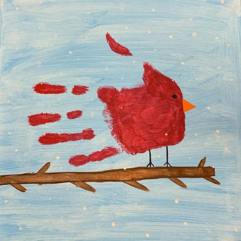 Handprint cardinal