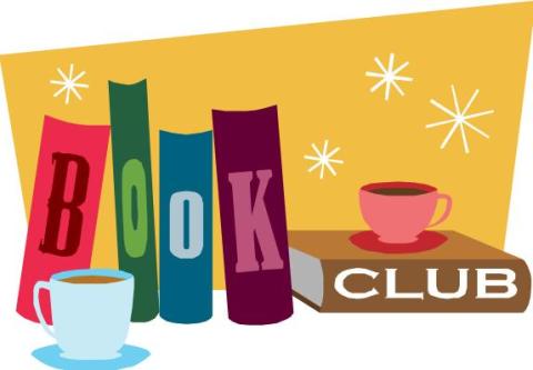 Book Club image with books and beverage cups