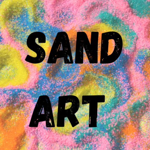 Sand art title and background
