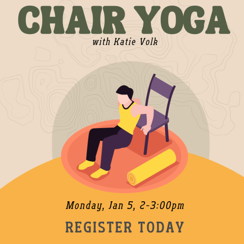 A picture of a woman doing yoga with the assistance of a chair