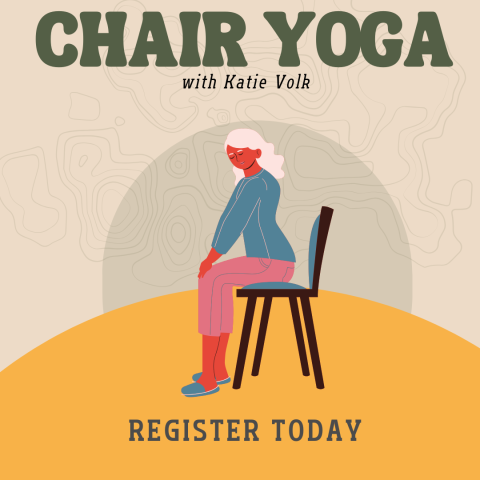 A picture of a woman doing yoga with the assistance of a chair