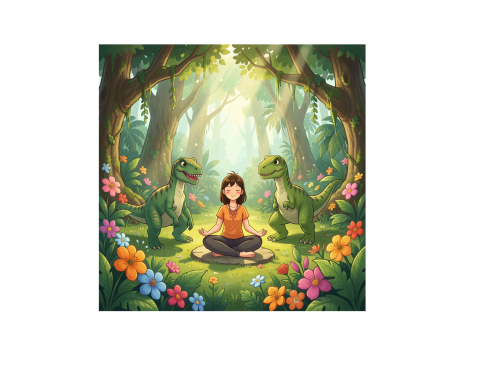 dinosaur storytime lawn