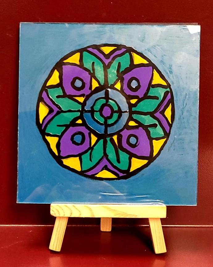 Mandala on Glass