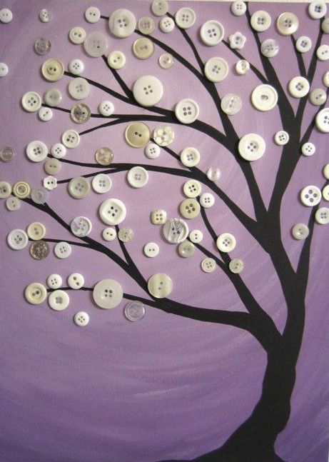 Button Tree Painting