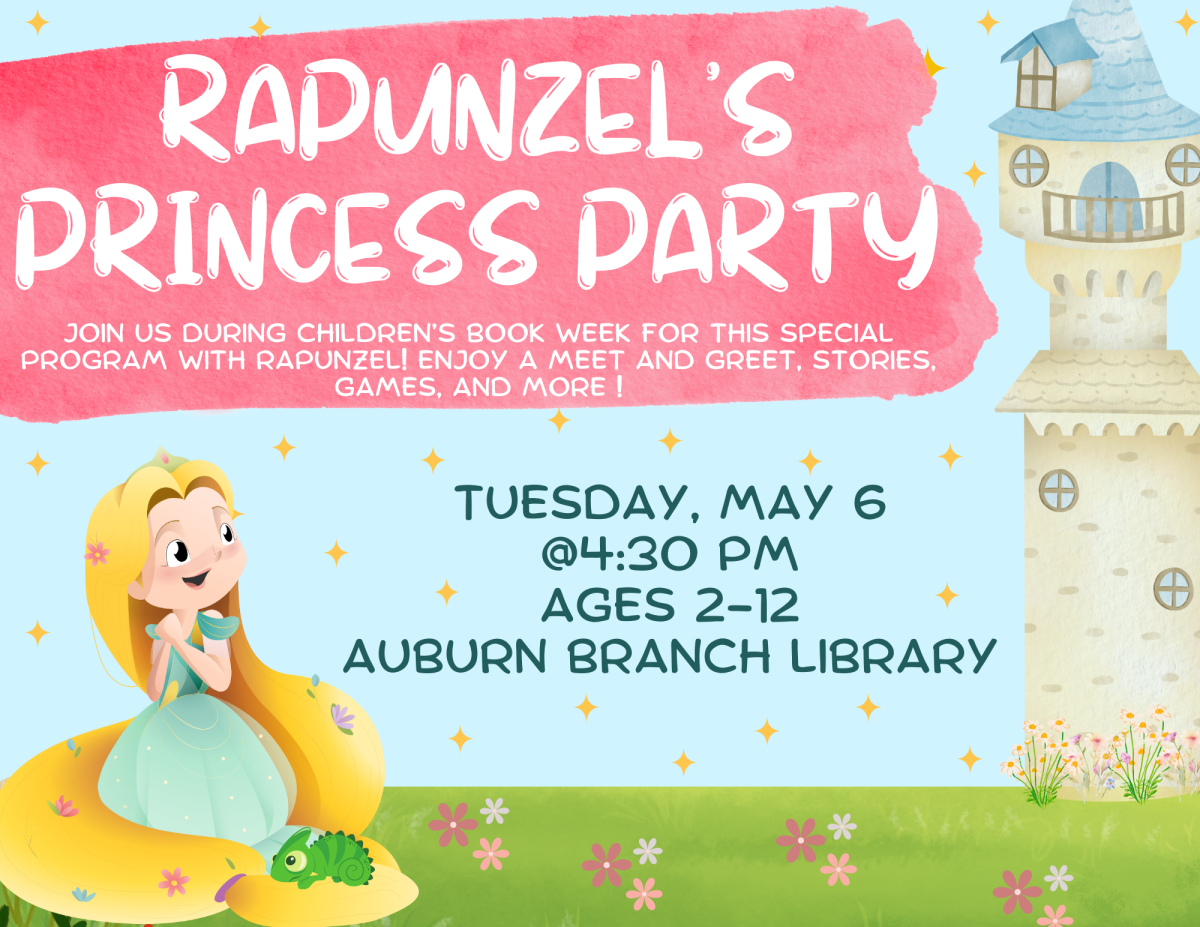 Rapunzel's Princess Party flyer