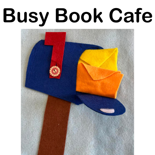 Mail box with colored envelopes all made out of felt 