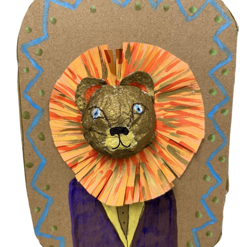 Tween Hang Out: Egg Carton Portraits (lion)