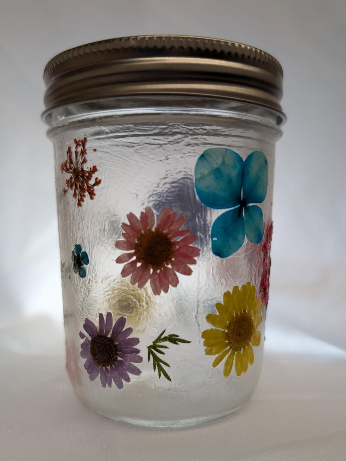 Pressed Flower Jar