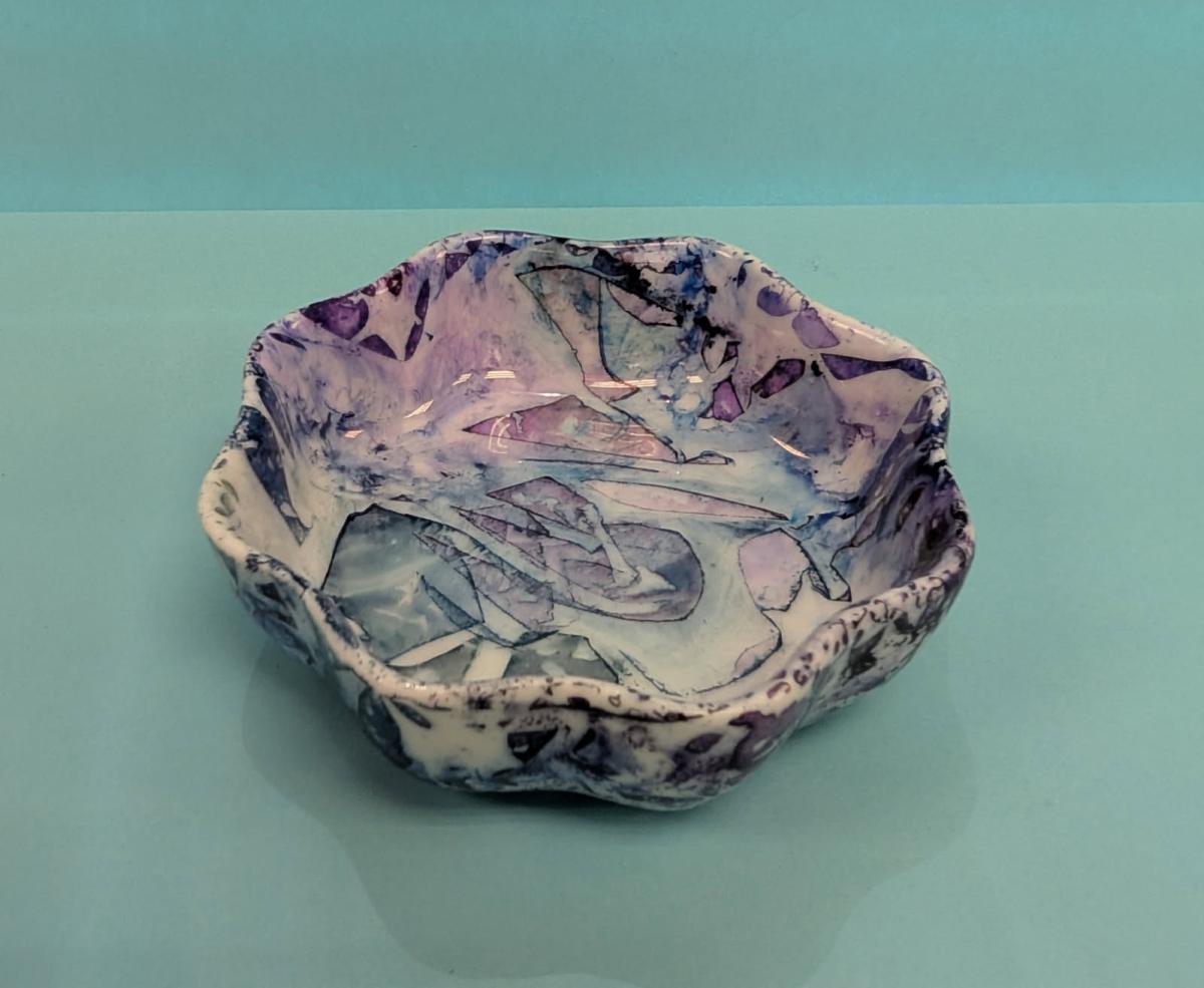 Alcohol-Inked Trinket Bowl