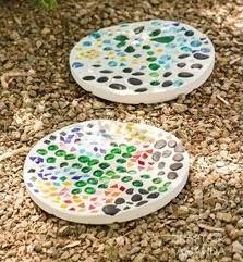 garden stepping stone summer art series